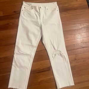 GAP Women’s White Straight Jeans